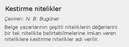 XML belge gösterim örneği